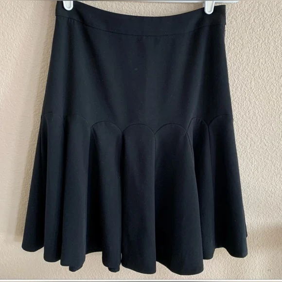 Anthropologie Elevenses Black Skirt Heart Lining Size 8 - Picture 1 of 4